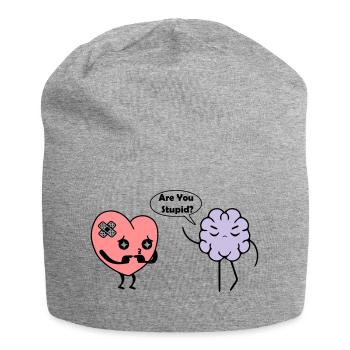 Learn Heart - Jersey Beanie - heather grey - Front