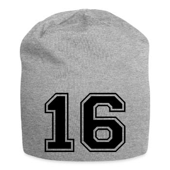 16 - Bonnet en jersey - gris chiné - Devant