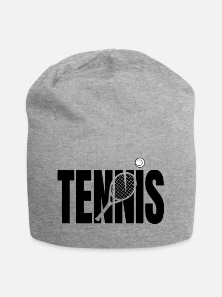 Geschenk für Tennisspieler - Jersey-Beanie - Grau meliert