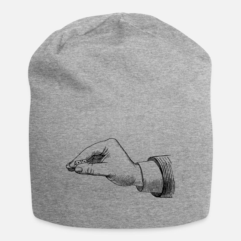 Hand with cube - Jersey Beanie - heather grey