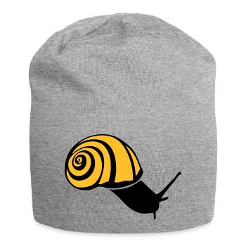 escargot snail schnecke caracol lumaca2 - Bonnet en jersey - gris chiné - Devant