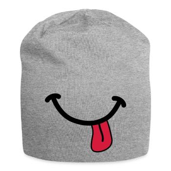 SMILEY - Jersey-Beanie - Grau meliert - Vorne