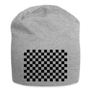 Damier - Bonnet en jersey - gris chiné - Devant