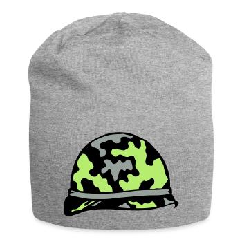 military helmet military helmet 2 - Jersey Beanie - heather grey - Front