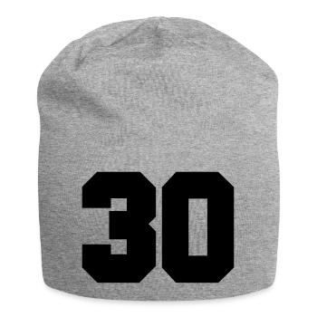 30 - Jersey Beanie - heather grey - Front