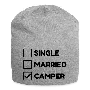 Camping Camper Campeur Tente Zelt Tent - Jersey Beanie - heather grey - Front