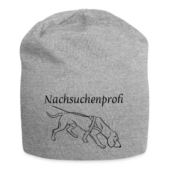 Nachsuchenprofi - Jersey-Beanie - Grau meliert - Vorne