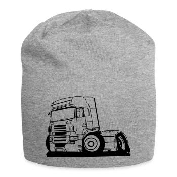 LKW Brummi - Jersey-Beanie - Grau meliert - Vorne
