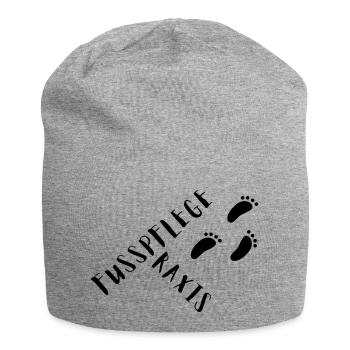 Fußpflegepraxis | Spruch und Motiv Fußpflege - Jersey-Beanie - Grau meliert - Vorne