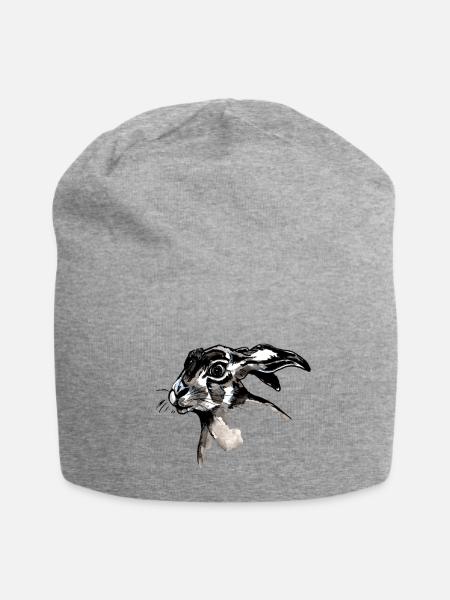 Feldhase - Jersey-Beanie - Grau meliert