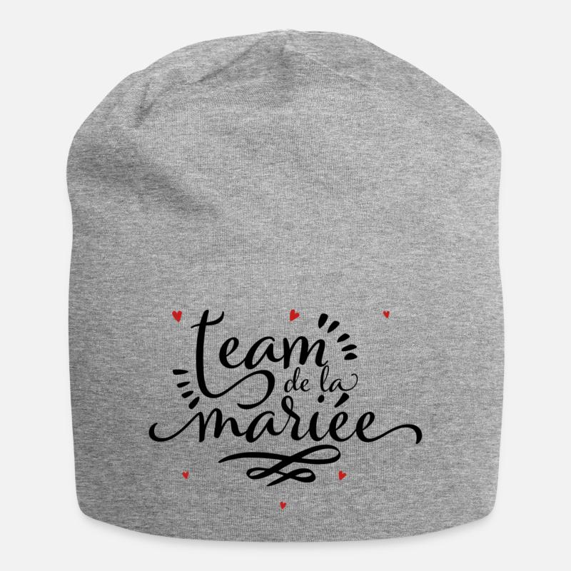 Team de la mariée - EVJF - Bonnet en jersey - gris chiné
