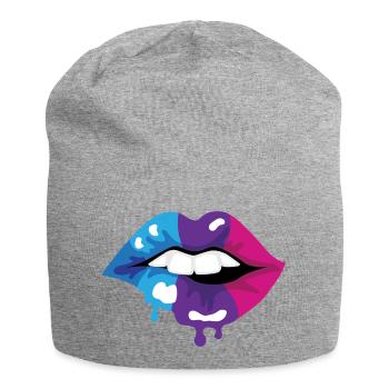 Coloured Lips - Jersey Beanie - heather grey - Front