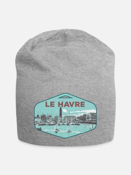 Le Havre Frankreich ist meine Heimatstadt - Jersey-Beanie - Grau meliert