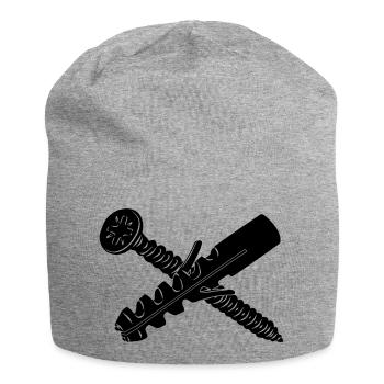 Screw and plug for wall - Jersey Beanie - heather grey - Front