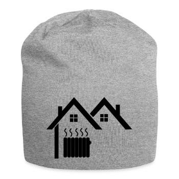 House heating central heating central heating logo - Jersey Beanie - heather grey - Front