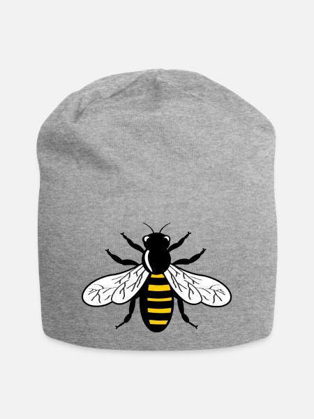 Honigbiene - Jersey-Beanie - Grau meliert