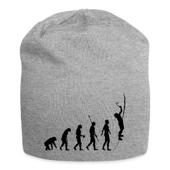 Évolution humaine, escalade sur glace, grimpeurs sur glace - Bonnet en jersey - gris chiné - Devant