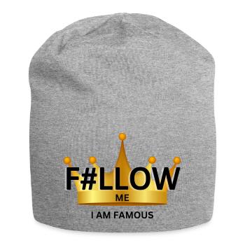 F#llow me - I AM FAMOUS - Jersey-Beanie - Grau meliert - Vorne