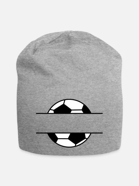 Étiquette de nom de football avec le nom souhaité - Bonnet en jersey - gris chiné