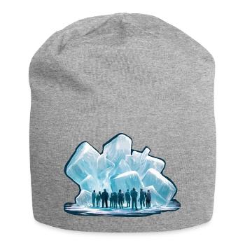 MENSCHEN, DIE IN RIESIGEN EISBROCKEN ERSTARRT SIND - Jersey-Beanie - Grau meliert - Vorne