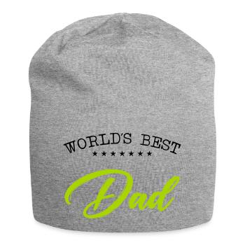 Worlds Best Dad - Jersey Beanie - heather grey - Front