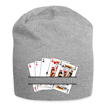 Bannière de texte complet de la maison - Bonnet en jersey - gris chiné - Devant