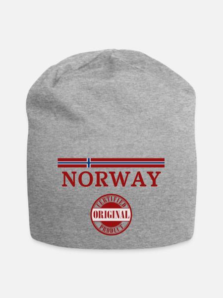 Norwegische Flagge, Norwegischer Stolz - Jersey-Beanie - Grau meliert
