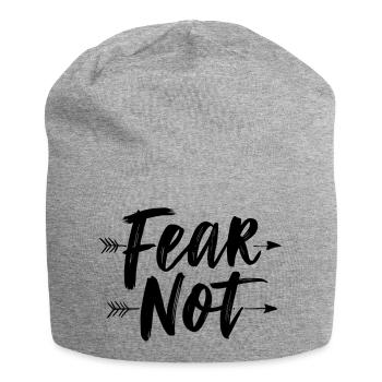 Fear not - Jersey Beanie - heather grey - Front