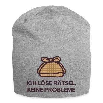 I solve puzzles, no problems - Jersey Beanie - heather grey - Front