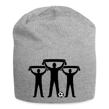 Football Fan Silhouette - Jersey Beanie - heather grey - Front