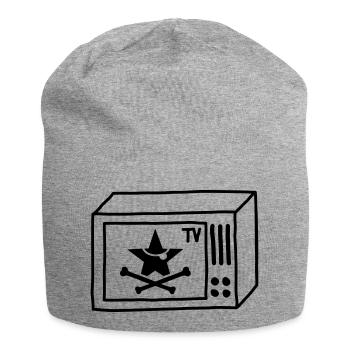 Pirate TV – Free TV & Punk Style - Jersey Beanie - heather grey - Front