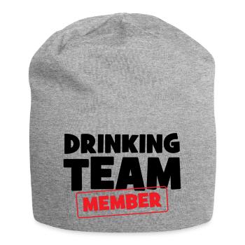 Mitglied des Trinkteams / Alkohol - Jersey-Beanie - Grau meliert - Vorne