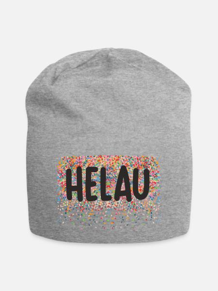 Helau Konfetti Festdruck - Jersey-Beanie - Grau meliert