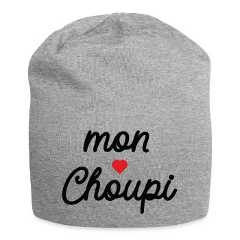 Mon Choupi Coeur - Bonnet en jersey - gris chiné - Devant