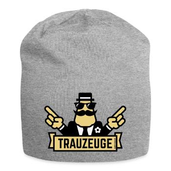 Trauzeuge Handzeichen (Polterabend / JGA / 3C) - Jersey-Beanie - Grau meliert - Vorne