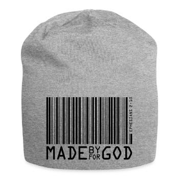 Made by God - Jersey Beanie - heather grey - Front