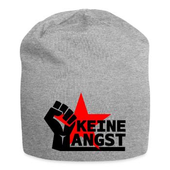 Widerstand - Keine Angst - Jersey-Beanie - Grau meliert - Vorne