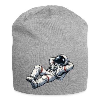 Relaxed astronaut in retro design - Jersey Beanie - heather grey - Front