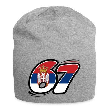 67 Serbia Edition - Jersey Beanie - heather grey - Front