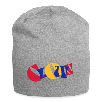Clown Colorful Letters Text Logo Funny Funny - Jersey Beanie - heather grey - Front