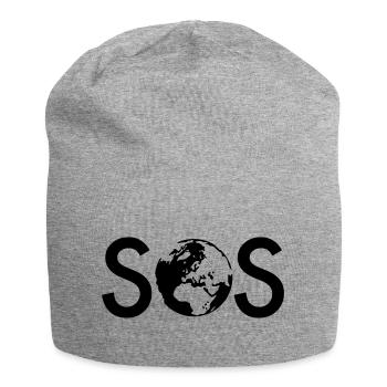 SOS - Bonnet en jersey - gris chiné - Devant