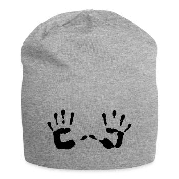 Hände - Hand - Jersey-Beanie - Grau meliert - Vorne