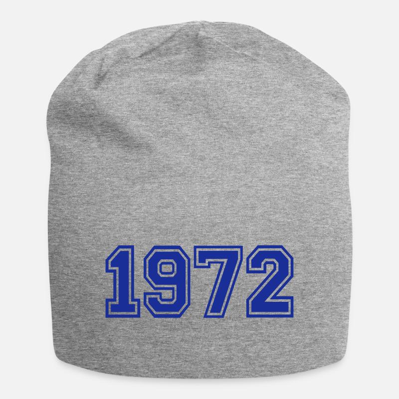 1972 - Jersey-Beanie - Grau meliert