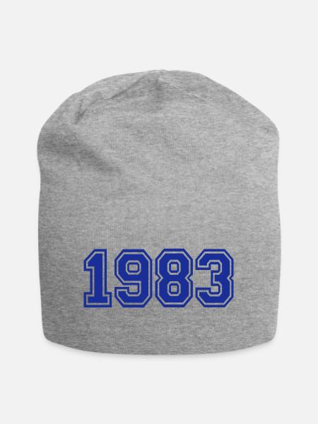 1983 - Jersey-Beanie - Grau meliert