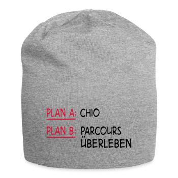 Springreiten - Jersey-Beanie - Grau meliert - Vorne