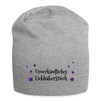 unverkäufliches Liebhaberstück - Jersey-Beanie - Grau meliert - Vorne