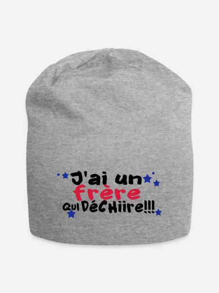mon frère déchire - Bonnet en jersey - gris chiné