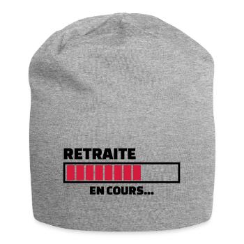 retraite en cours... - Bonnet en jersey - gris chiné - Devant