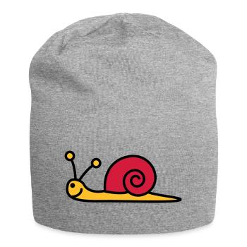 schnecke_3c - Jersey-Beanie - Grau meliert - Vorne
