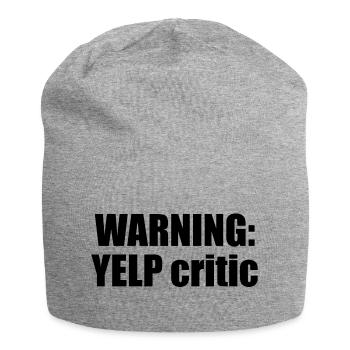 WARNING: YELP critic - Jersey-Beanie - Grau meliert - Vorne